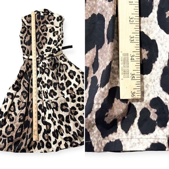 Samantha Sung Claire Sleeveless Animal Print Dress, Size 2 - Picture 16 of 16